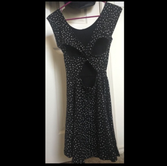 Forever 21 Polka Dot Open Back Dress - Picture 2 of 5
